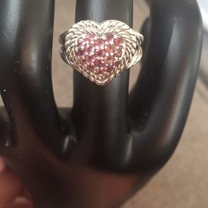 Beautiful Judith Ripka sterling silver heart sz 5